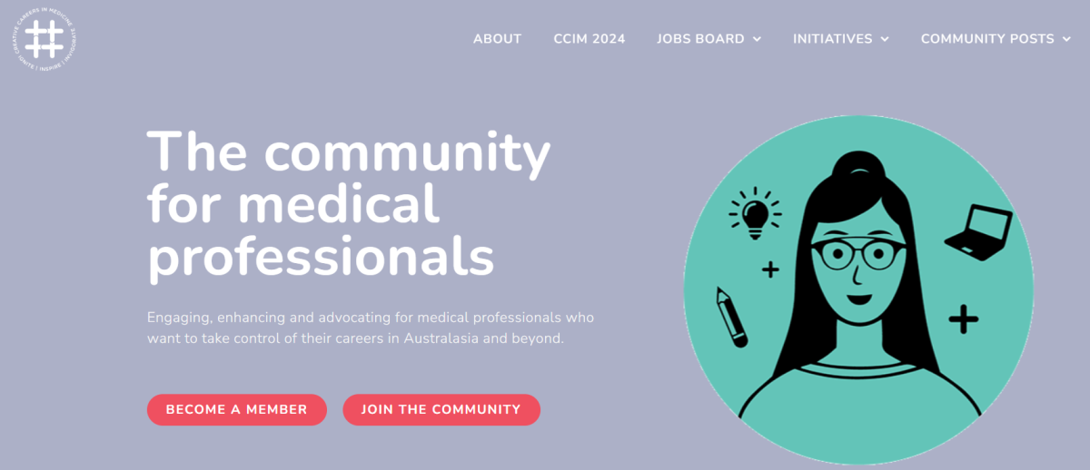 Creative Careers in Medicine website screenshot